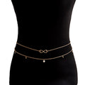 Sexy Double Layers Bikini Body Chain Beach Pearl Belly Chain -Body Jewelry- Melted Glam LLC