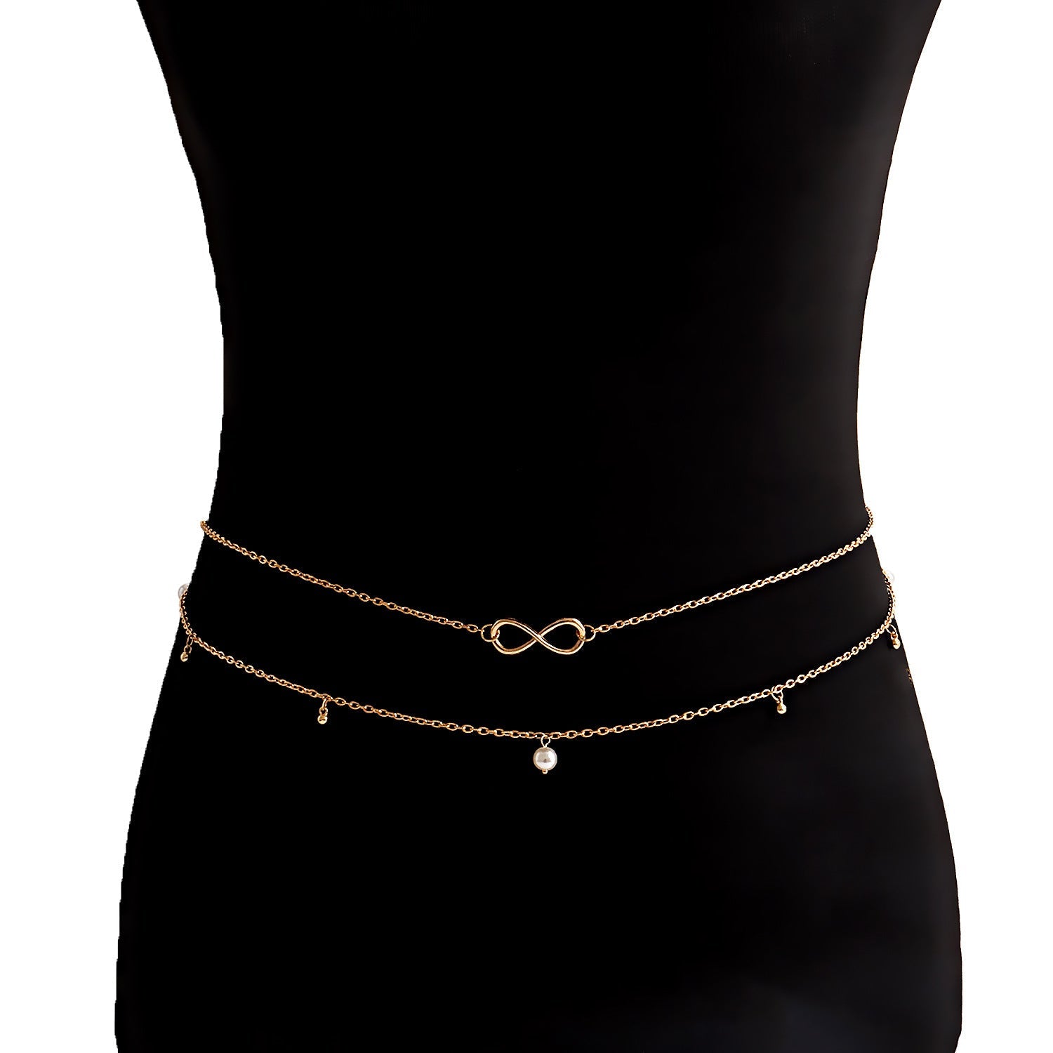 Sexy Double Layers Bikini Body Chain Beach Pearl Belly Chain -Body Jewelry- Melted Glam LLC