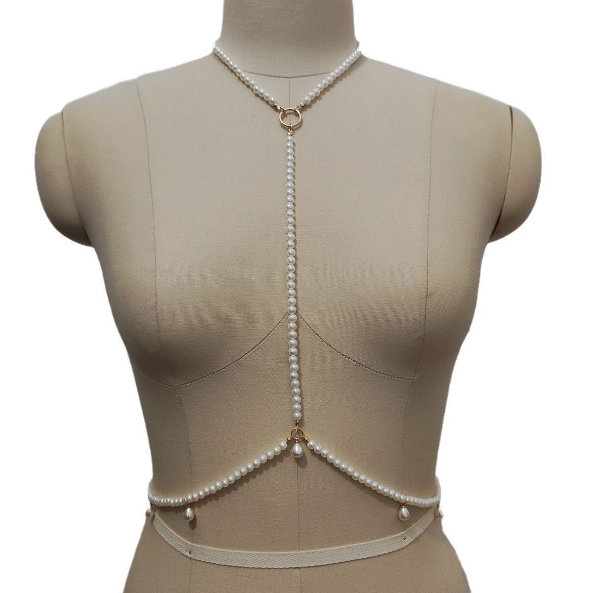 Sexy Bikini Pearl Breast Chain for Girls -Body Jewelry- Melted Glam LLC