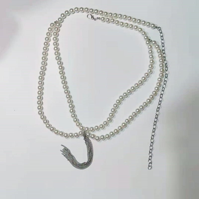 Pearls Body Chain Panties Tassel Bikini Waist Belt Belly Chain -Body Jewelry- Melted Glam LLC