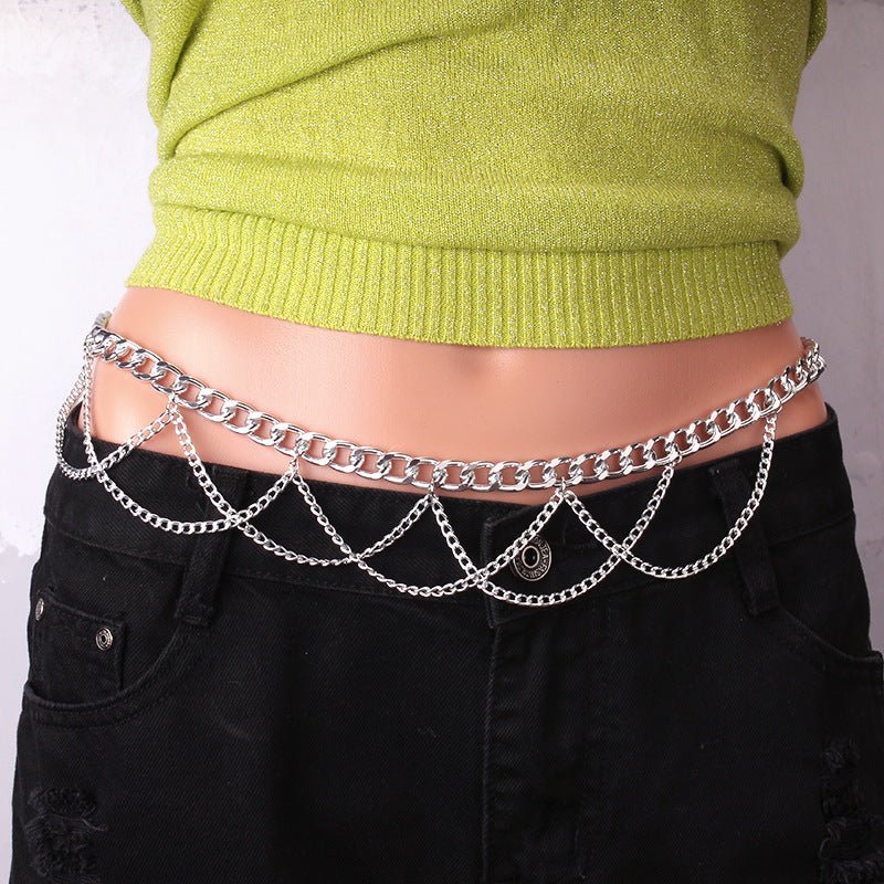 Fashion Multi Layer Belly Body Chain Bikini Metal Rave Body Waist Chain -Body Jewelry- Melted Glam LLC