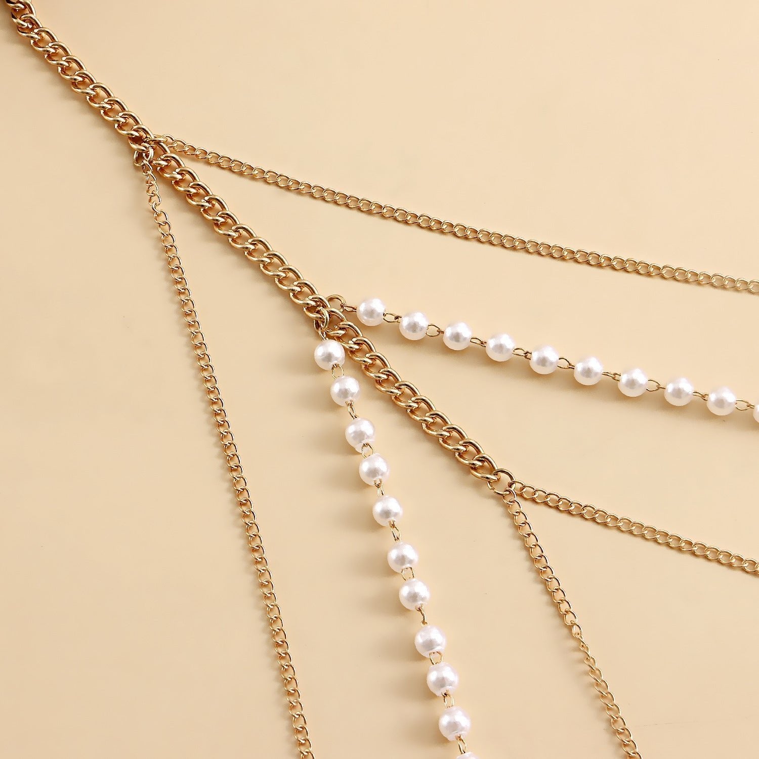 Sexy Beach Body Chain Nightclub Party Pearl Leg Chain -Body Jewelry- Melted Glam LLC
