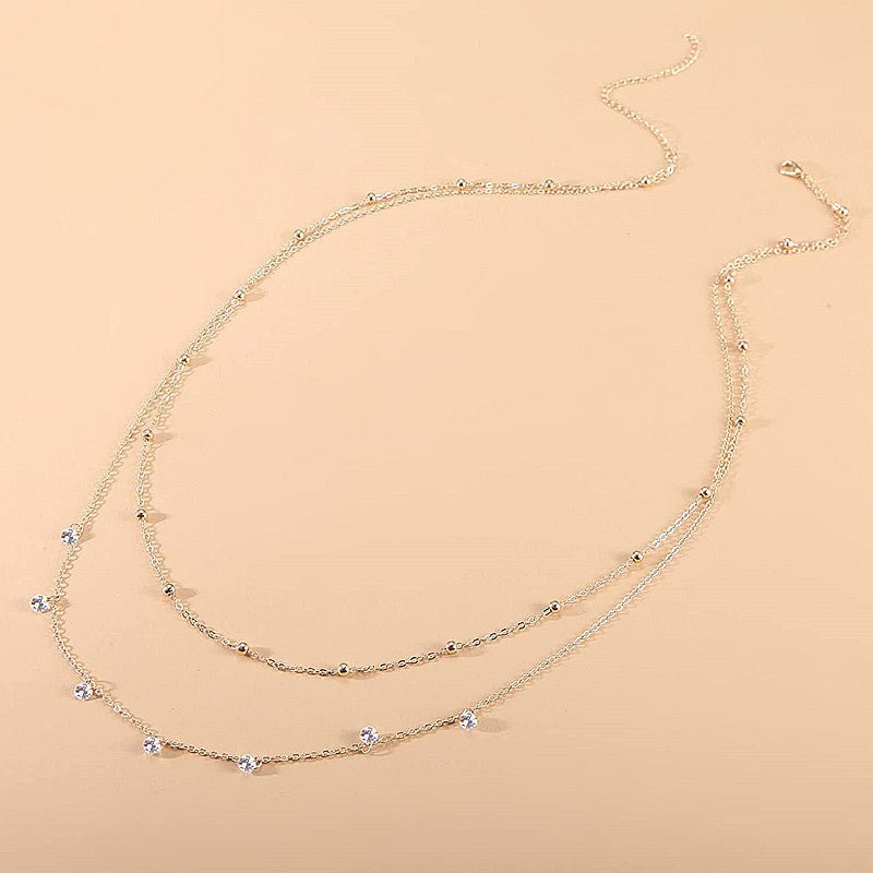 Boho Rhinestone Body Chains Bikini Belly Chain -Body Jewelry- Melted Glam LLC