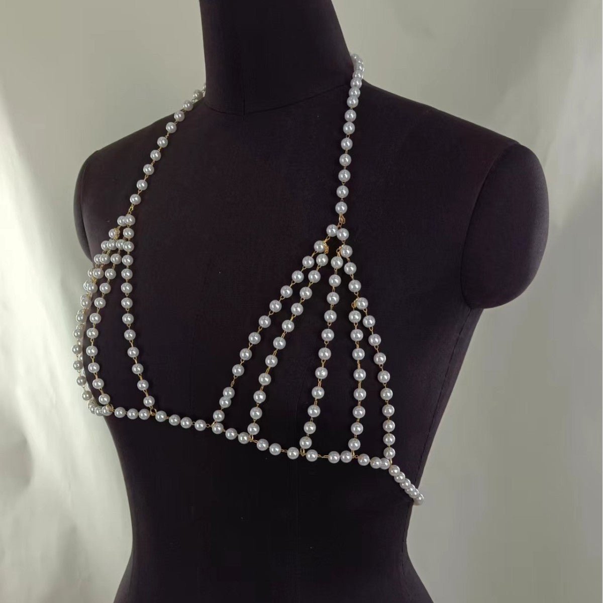 Sexy Beach Bikini Lingeries Bra Pearl body Chain -Body Jewelry- Melted Glam LLC