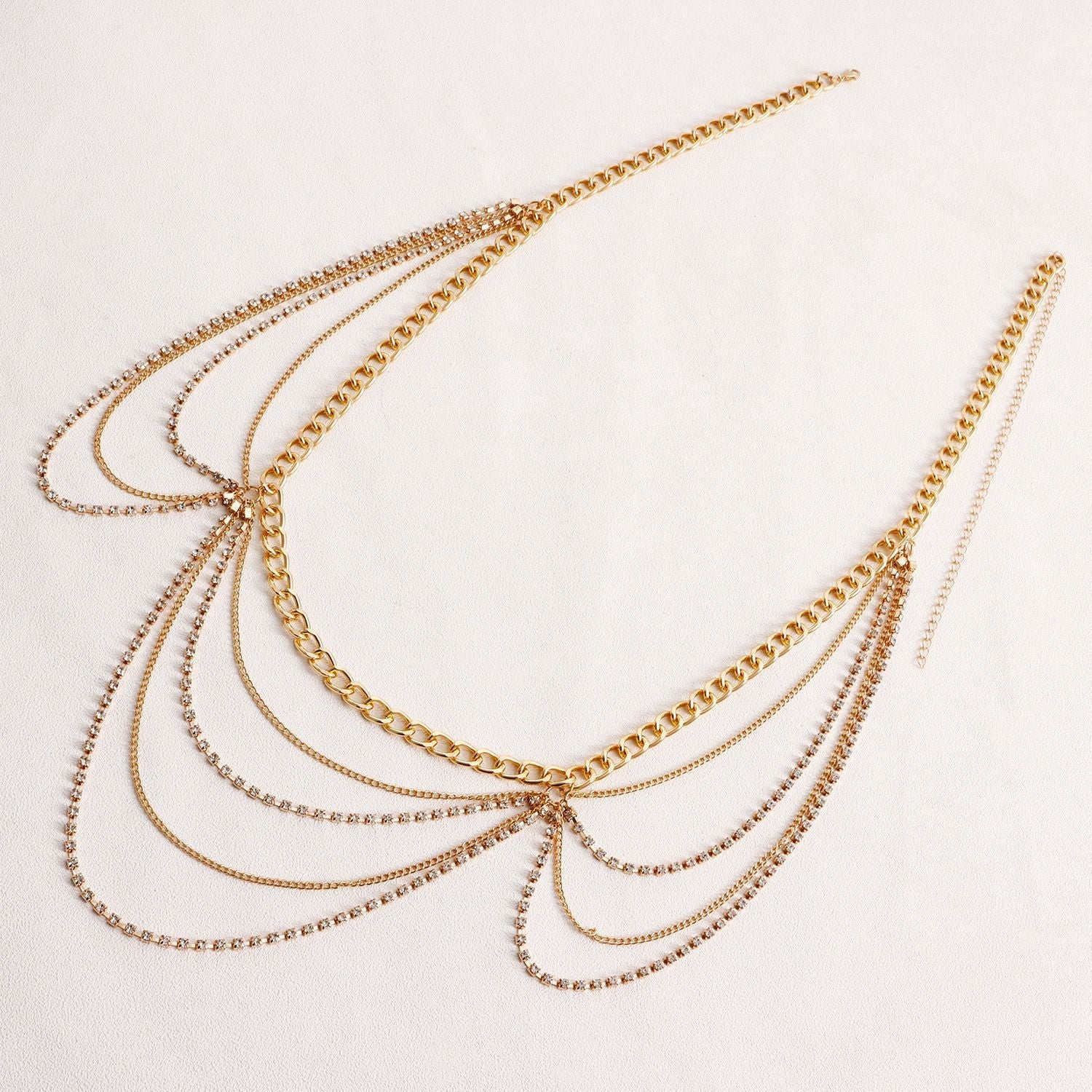 Sexy Tassel Rhinestone Body Chain Bikini Tassel Body Jewelry -Body Jewelry- Melted Glam LLC
