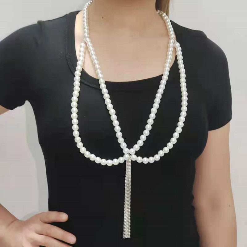 Pearls Body Chain Panties Tassel Bikini Waist Belt Belly Chain -Body Jewelry- Melted Glam LLC