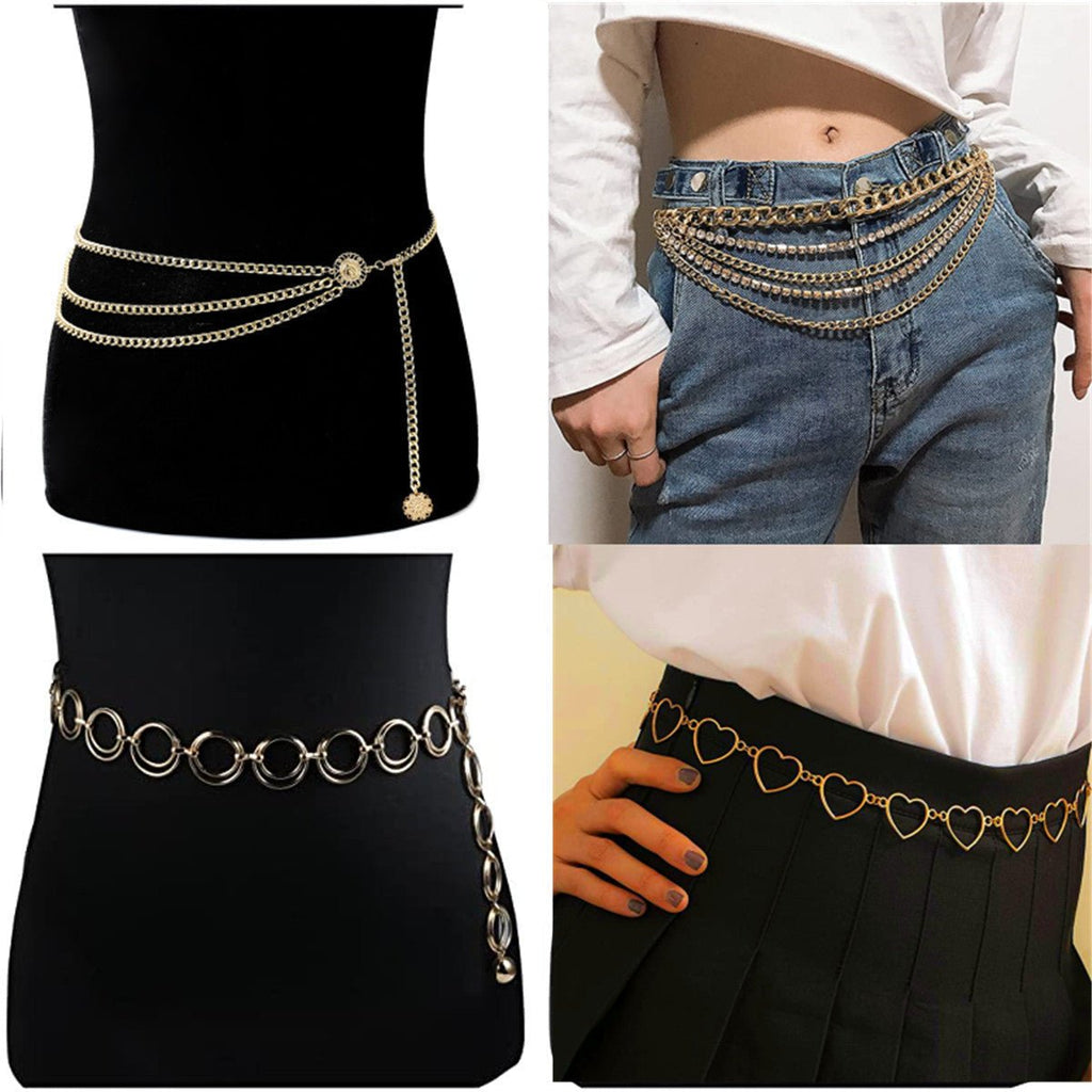 Layered Coin Belly Chain Bikini Belt Chain Gold Coin Tassels Waist Body Jewelry -Body Jewelry- Melted Glam LLC