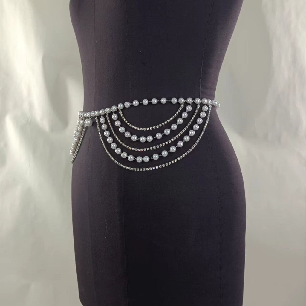 Multi Layer Belly Body Chain Bikini Metal Rave Body Waist Chain -Body Jewelry- Melted Glam LLC