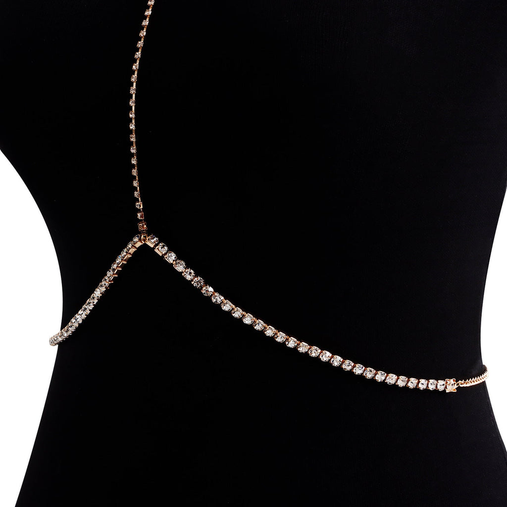 Sexy Body Rhinestone Chain Body Jewelry Multilayer Bikini Waist Chain -Body Jewelry- Melted Glam LLC