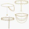 Layered Coin Belly Chain Bikini Belt Chain Gold Coin Tassels Waist Body Jewelry -Body Jewelry- Melted Glam LLC