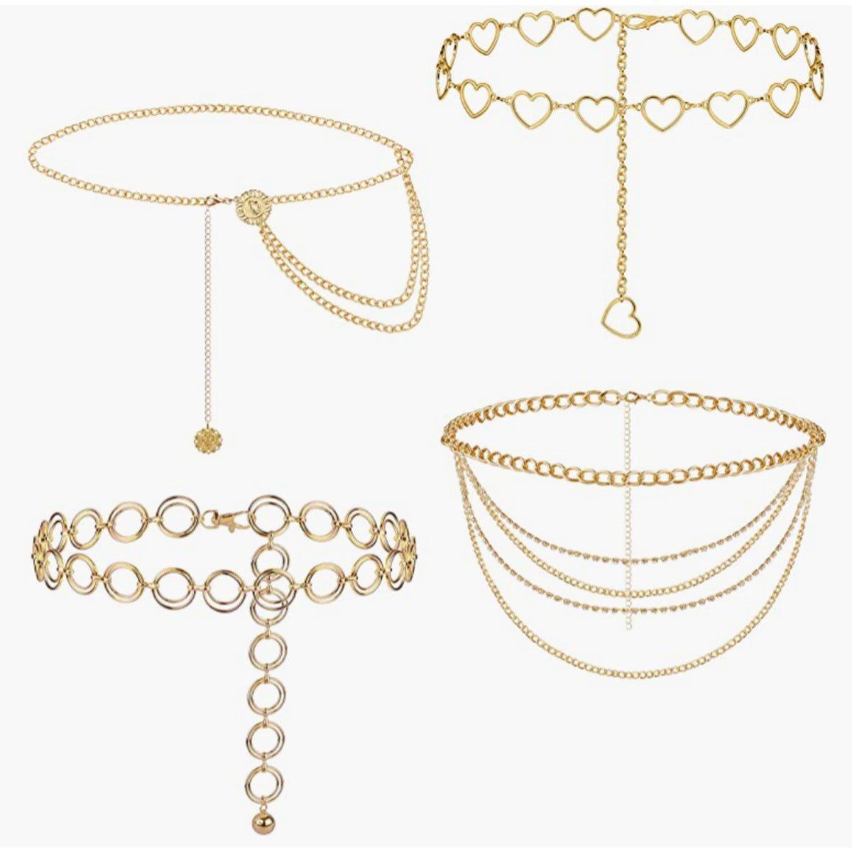 Layered Coin Belly Chain Bikini Belt Chain Gold Coin Tassels Waist Body Jewelry -Body Jewelry- Melted Glam LLC