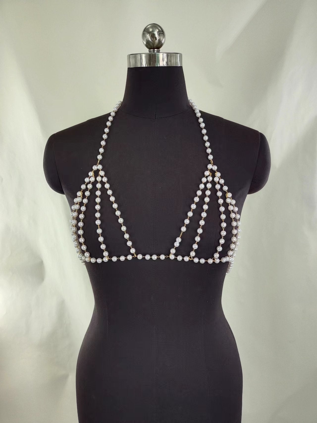 Sexy Beach Bikini Lingeries Bra Pearl body Chain -Body Jewelry- Melted Glam LLC