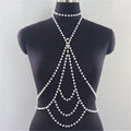 Women Sexy Body Chain Pearl Chain Beach Bikini -Body Jewelry- Melted Glam LLC