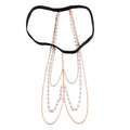 Sexy Beach Body Chain Nightclub Party Multi-layer Pearl Leg Chain -Body Jewelry- Melted Glam LLC