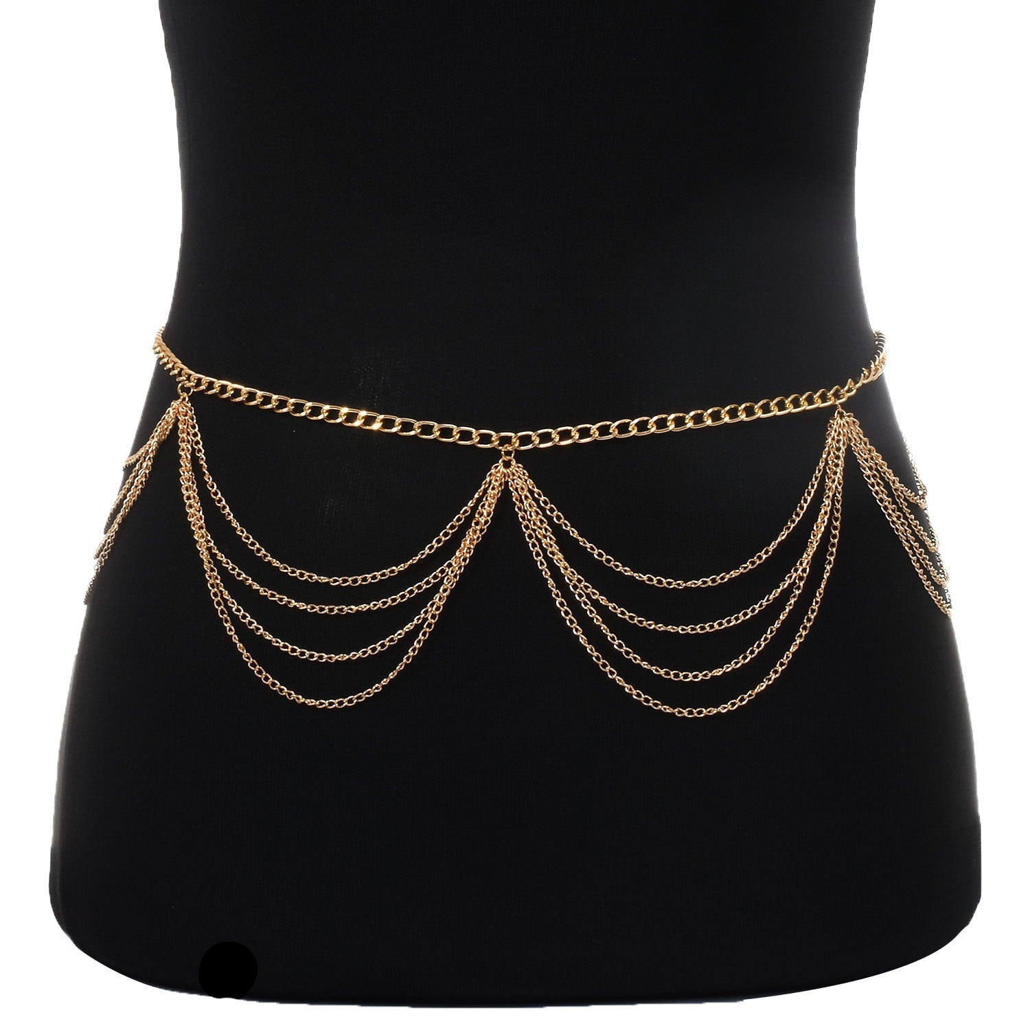 Sexy Beach Bikini Thin Belly Chain Simple Geometric Exaggerated Fringe Waist Chain Jewelry -Body Jewelry- Melted Glam LLC