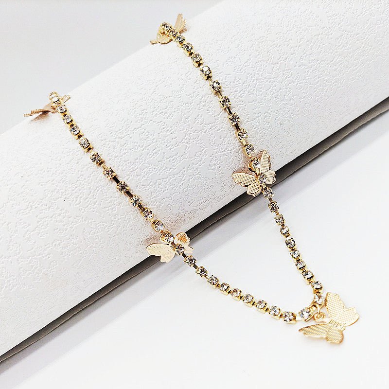 Sexy Bikini Waist Chain Crystals Butterfly Fashion Body Jewelry -Body Jewelry- Melted Glam LLC