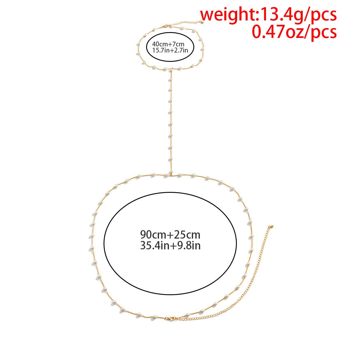 Pearl Charm Bikini Waist Belt Belly Chain -Body Jewelry- Melted Glam LLC