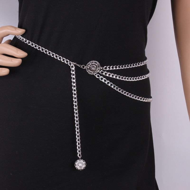 Layered Hollowed-Out Coin Belly Chain Bikini Belt Chain Gold Coin Tassels Waist Body Jewelry -Body Jewelry- Melted Glam LLC