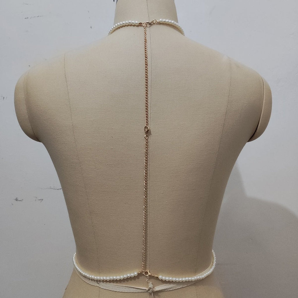 Sexy Bikini Pearl Breast Chain for Girls -Body Jewelry- Melted Glam LLC