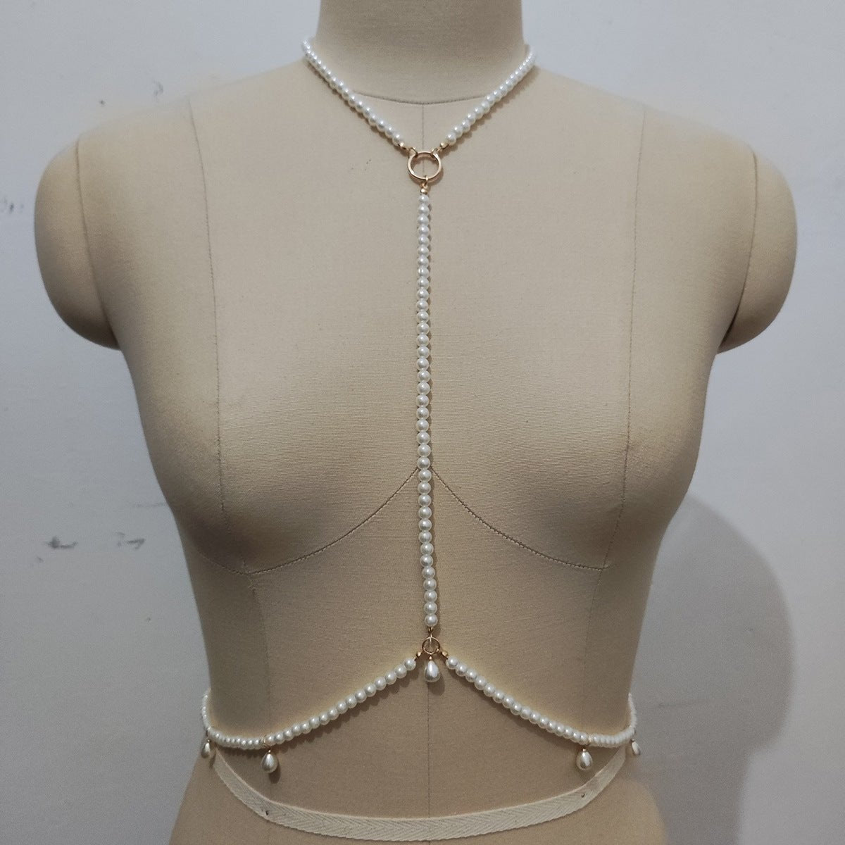 Sexy Bikini Pearl Breast Chain for Girls -Body Jewelry- Melted Glam LLC