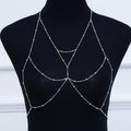 Fashion Waist Sexy Gold Silver Plated Body Chain Bra Bikini Beach Harness Chain -Body Jewelry- Melted Glam LLC
