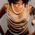 Pearl Shoulder Chain Shell Necklace Bikini Bra Chain -Body Jewelry- Melted Glam LLC