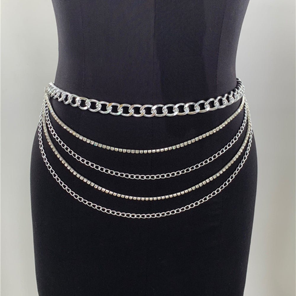 Layered Coin Belly Chain Bikini Belt Chain Gold Coin Tassels Waist Body Jewelry -Body Jewelry- Melted Glam LLC