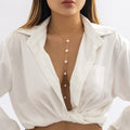 Sexy Chest Chain Bikini Pearl Necklace -necklace- Melted Glam LLC