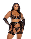 Playboy Flocked Bunny Chaps -Lingerie- Melted Glam LLC