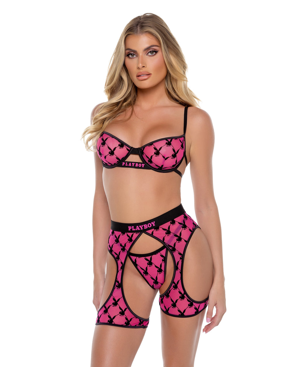 Playboy Flocked Bunny Chaps -Lingerie- Melted Glam LLC