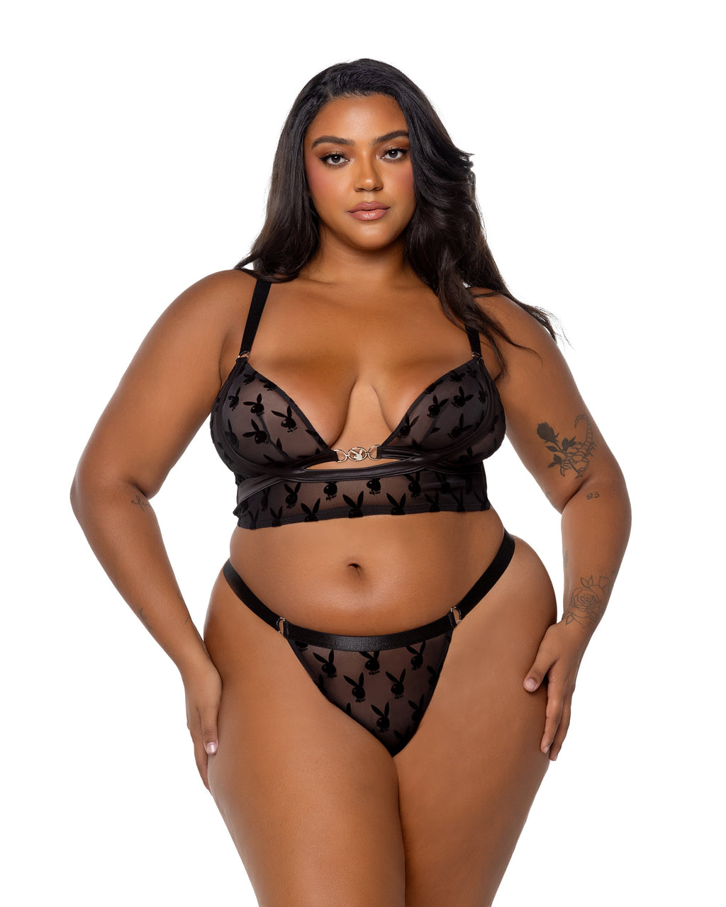 Playboy Bunny Charm Bralette 2pc Set -Lingerie- Melted Glam LLC