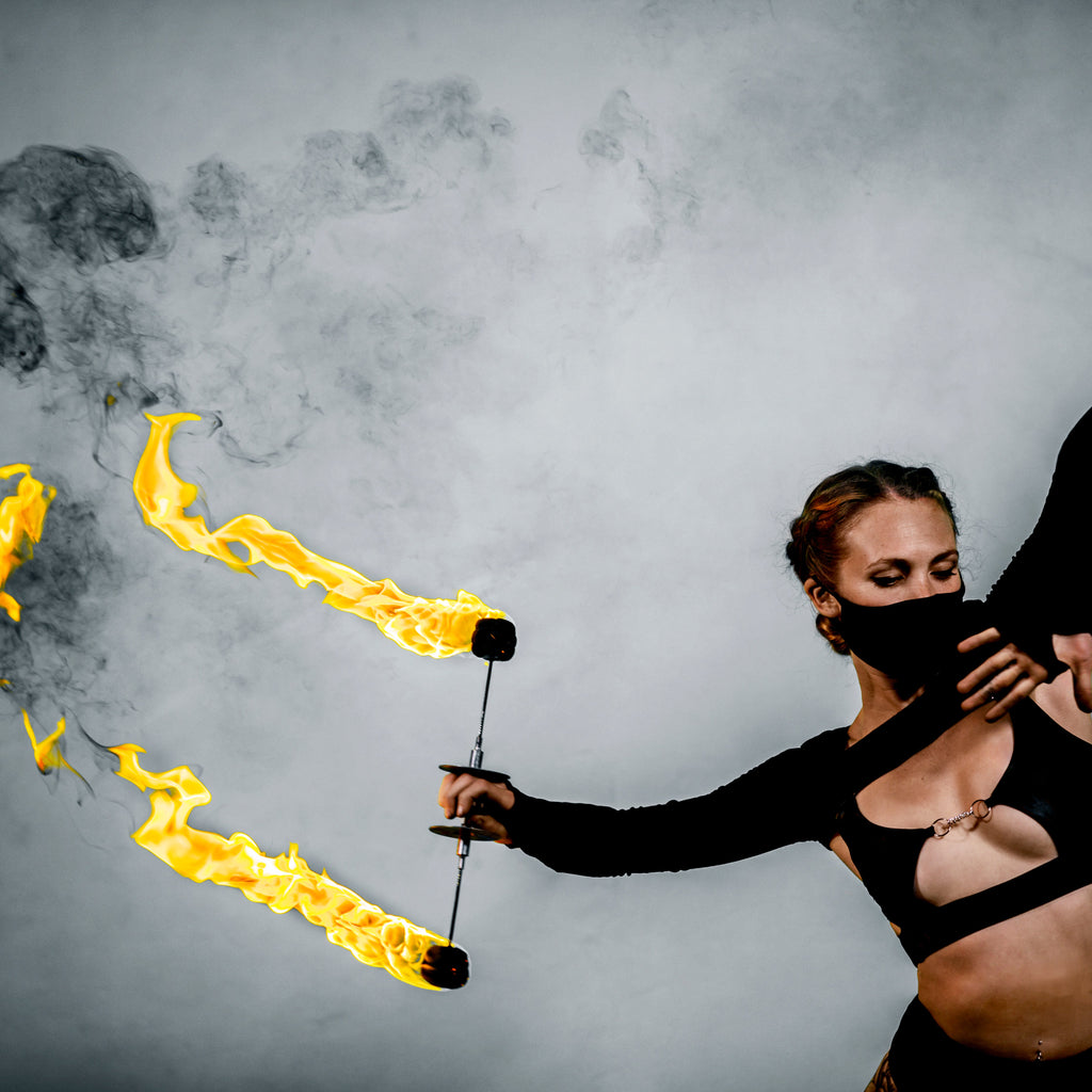 Modular Palm Torches (Pair) -Fire- Melted Glam LLC