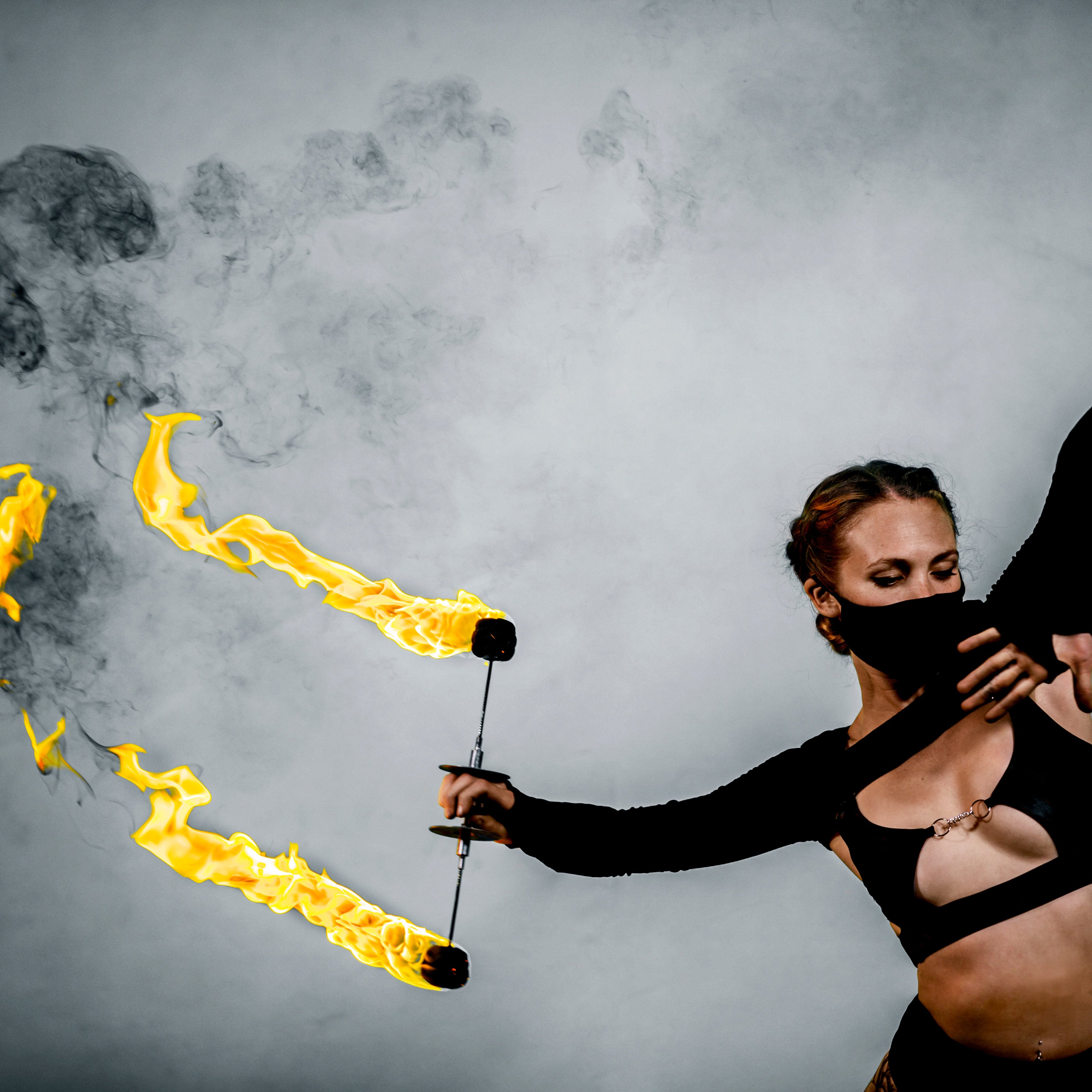 Modular Palm Torches (Pair) -Fire- Melted Glam LLC