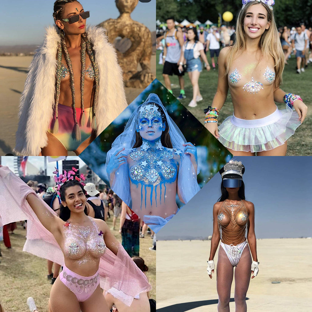 Iridescent Body Crystals -Pasties- Melted Glam LLC