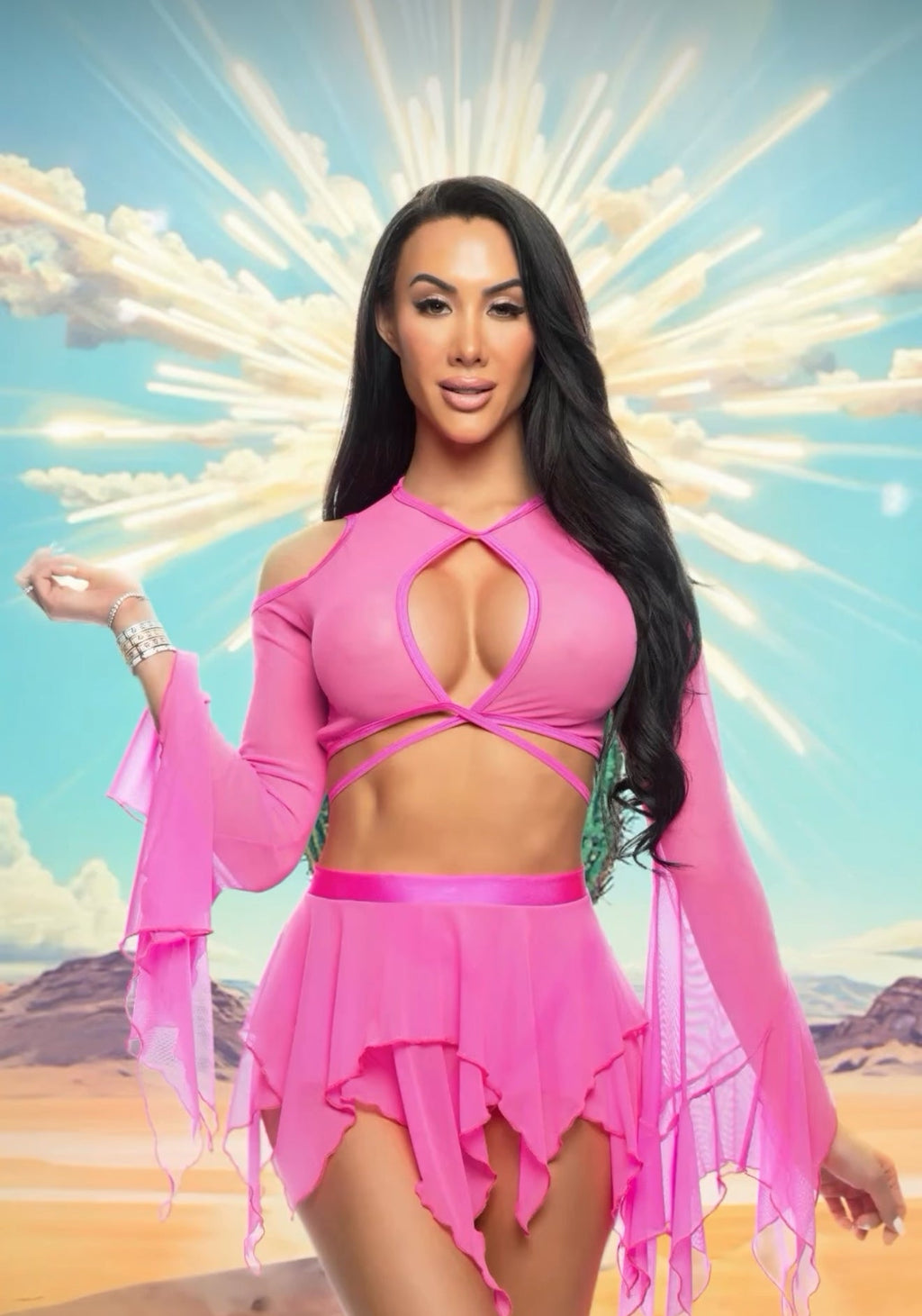 Mesh Flow Skirt -Volume 11- Melted Glam LLC
