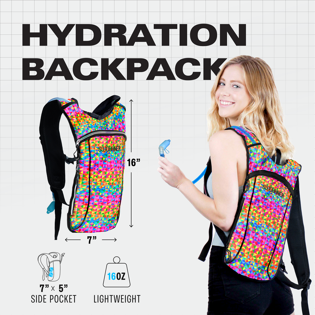 Hydration Pack Backpack (Small) -Hydration Pack (S)- Melted Glam LLC