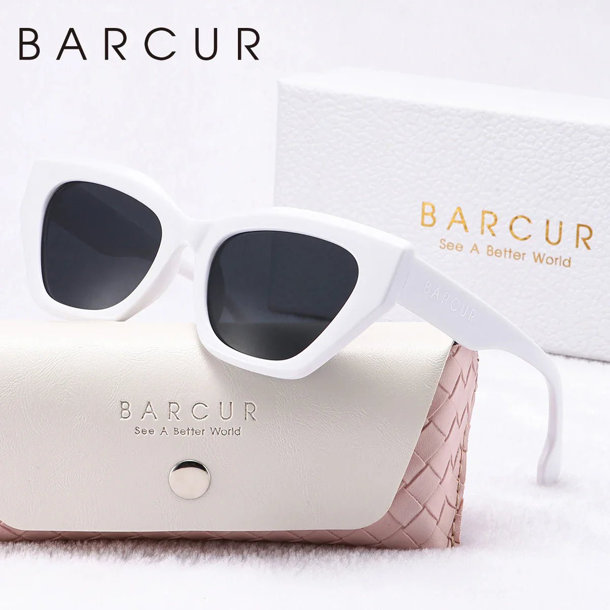 BARCUR Stylish Irregular Fashionable Unique Polarized Women’s Sunglasses – Unique Thick PC Frame with UV400 Protection – Fashion Creative Color Eyewear for Travel Shopping Outdoor Events & Party Outfits -sunglasses- Melted Glam LLC