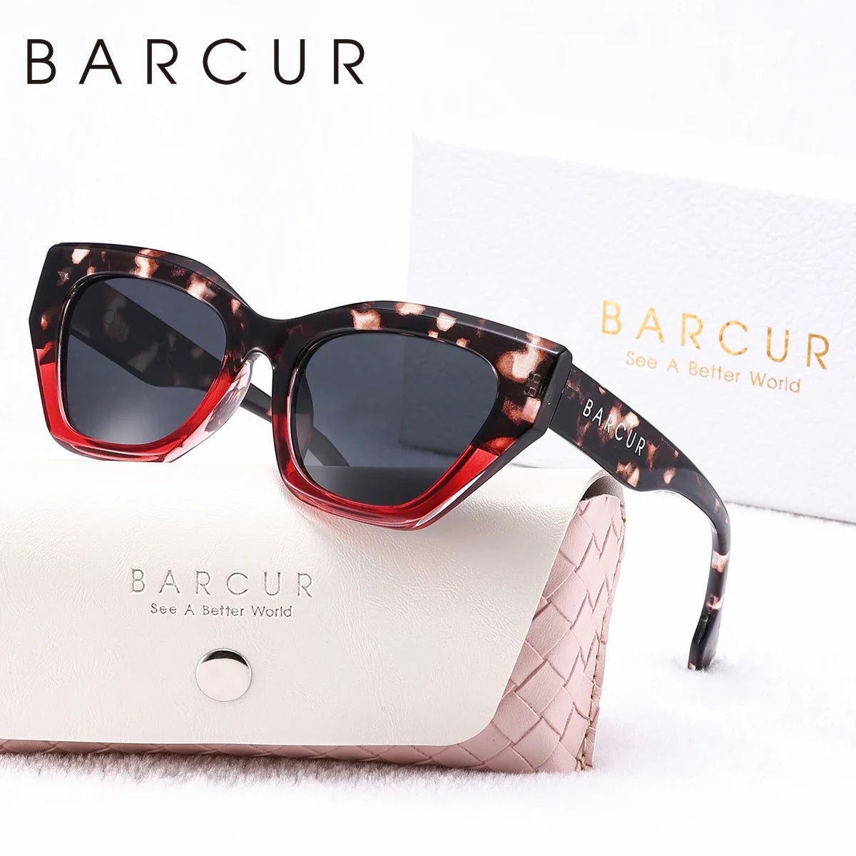BARCUR Stylish Irregular Fashionable Unique Polarized Women’s Sunglasses – Unique Thick PC Frame with UV400 Protection – Fashion Creative Color Eyewear for Travel Shopping Outdoor Events & Party Outfits -sunglasses- Melted Glam LLC