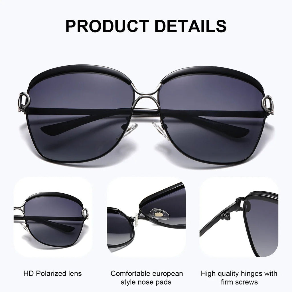 BARCUR Sunglasses Women’s Fashion Polarized Metal Frame Sunglasses UV400 Protection Multi-Color Options Trendy Square Sunglasses with Exquisite White Gift Box for Summer Parties Travel & Outdoor Events -sunglasses- Melted Glam LLC