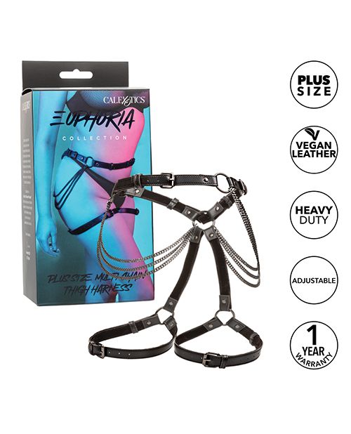 Multi Chain Kinky Thigh Harness -Harness- Melted Glam LLC
