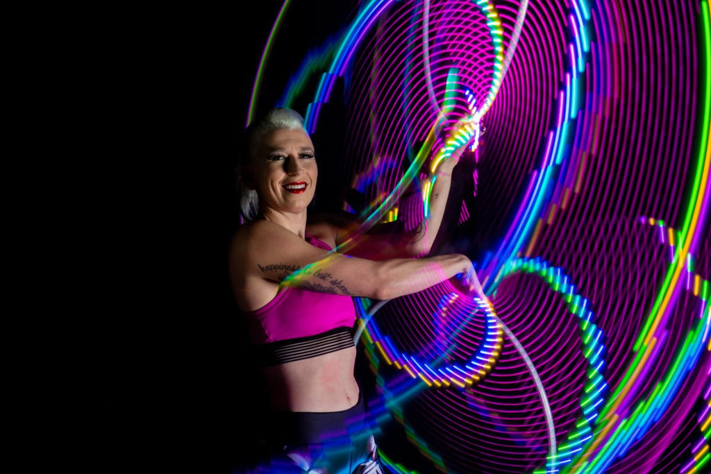 Ready to Ship Atomic V LED Hoops -LED Hoop- Melted Glam LLC