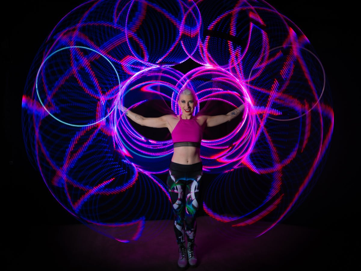 Ready to Ship Atomic V LED Hoops -LED Hoop- Melted Glam LLC