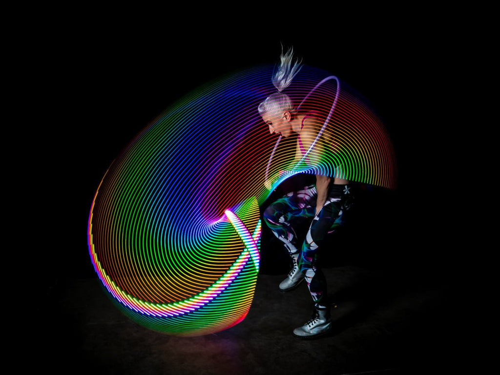 Ready to Ship Atomic V LED Hoops -LED Hoop- Melted Glam LLC