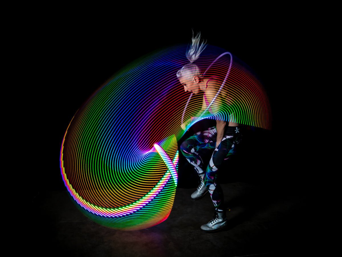 Ready to Ship Atomic V LED Hoops -LED Hoop- Melted Glam LLC