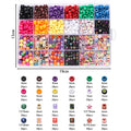 680PCS Colorful Acrylic Pony Beads & Square Letter Clay Spacer Beads – DIY Bracelet & Necklace Jewelry Making Kit - Melted Glam LLC