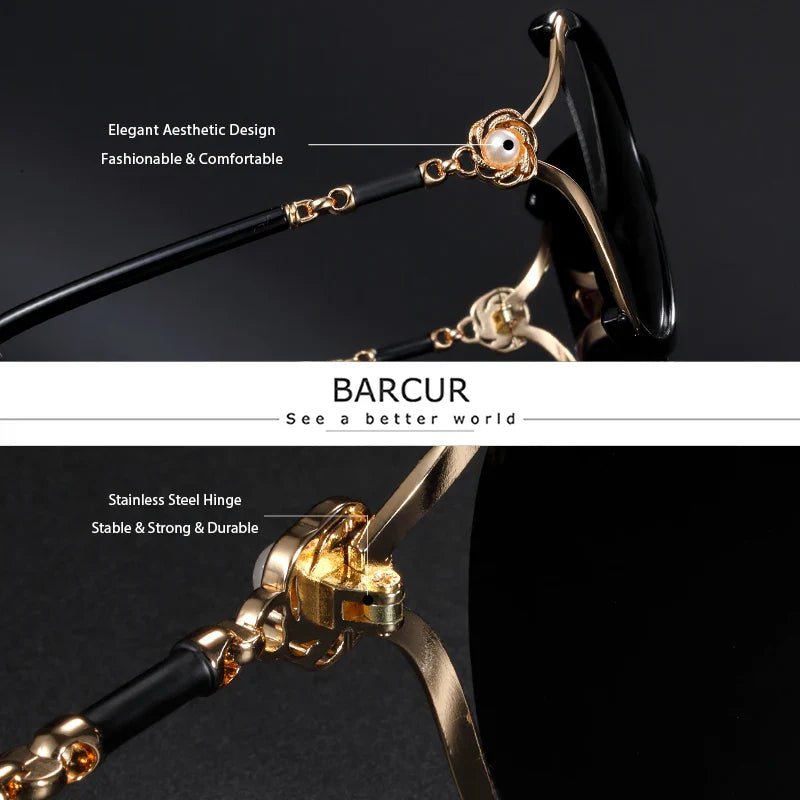 BARCUR Sunglasses Trendy Butterfly Design Fashion Women Sunglasses Polarized Lens Ladies Sun Glasses UV400 Protection for Hot Summer Days -sunglasses- Melted Glam LLC