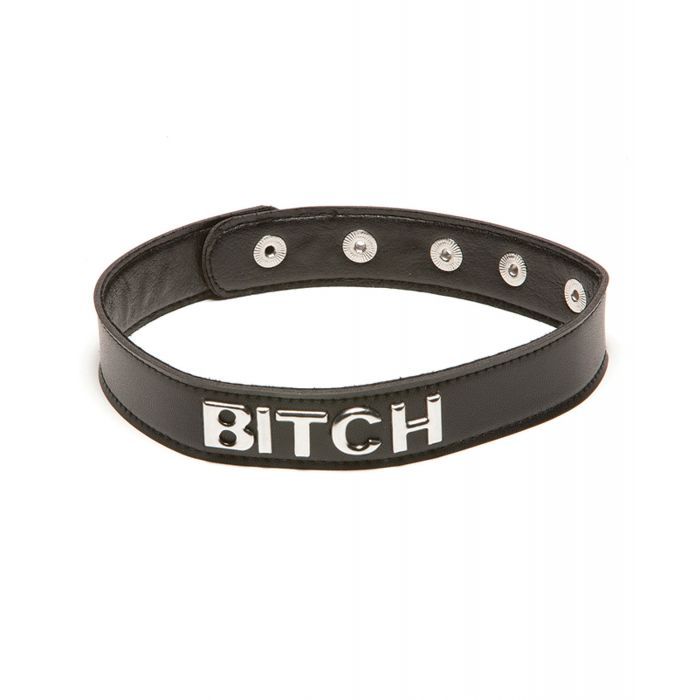 Talk Dirty To Me Faux Leather Collar -Costume Accessories- Melted Glam LLC