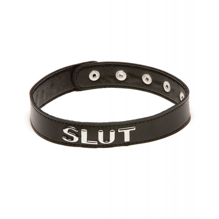 Talk Dirty To Me Faux Leather Collar -Costume Accessories- Melted Glam LLC