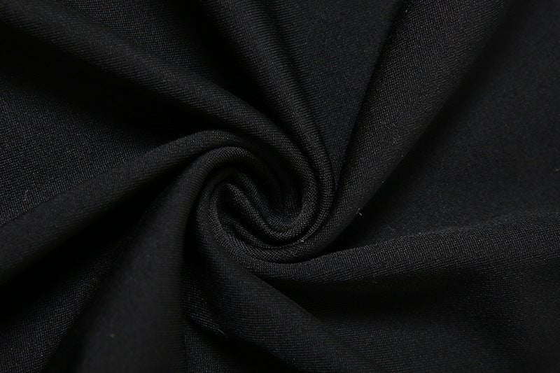 Back Mesh Pierced Air Quality Temperament Slit Dress -Dress- Melted Glam LLC