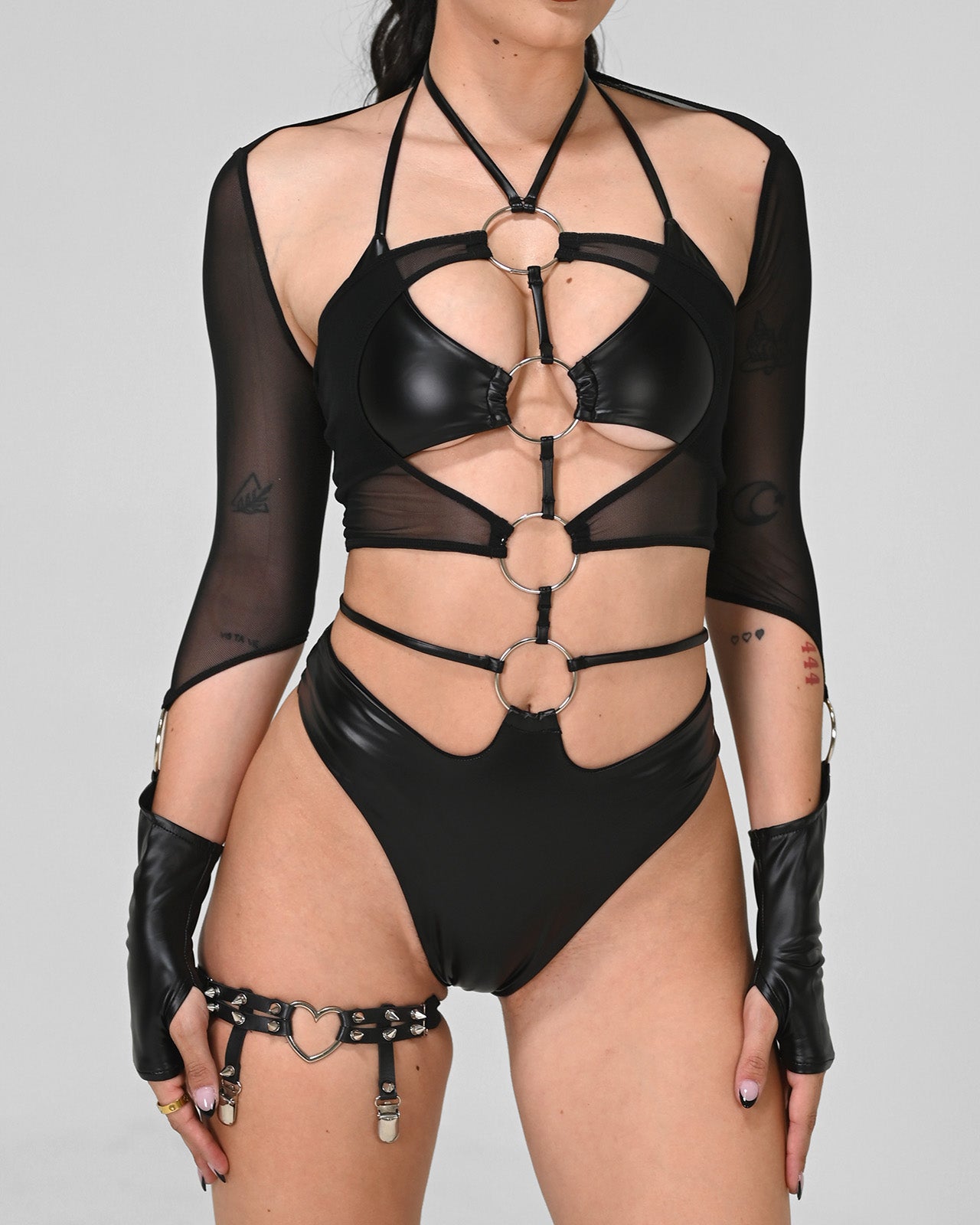 Black Mesh O-Ring Sleeves -Accessory- Melted Glam LLC